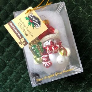 Sterling Hand Crafted Snowman Ornament